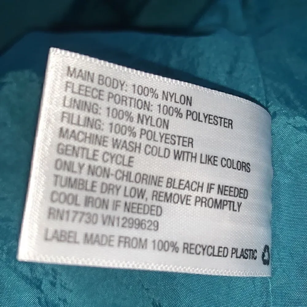 Wild Fable Womens Size M Teal Fleece Nylon Jacket Size Medium